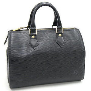 Louis Vuitton Epi Speedy handbag Noir Black Boston bag leather LV Creel
